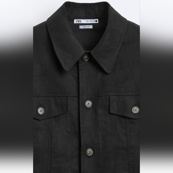 Zara Men’s Linen Jacket Sz-L - Picture 6 of 10